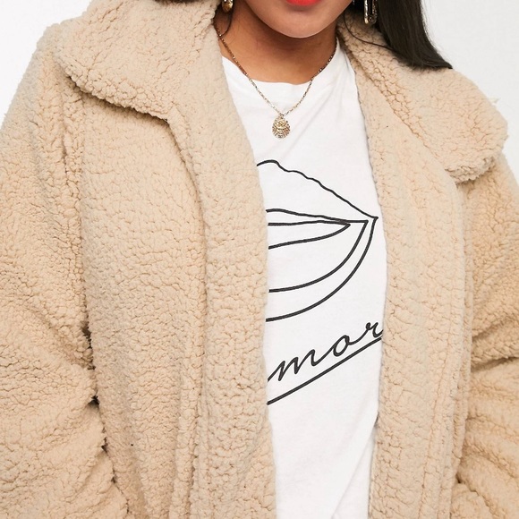 ASOS curve brave soul heavenly long borg coat plus - Picture 3 of 8